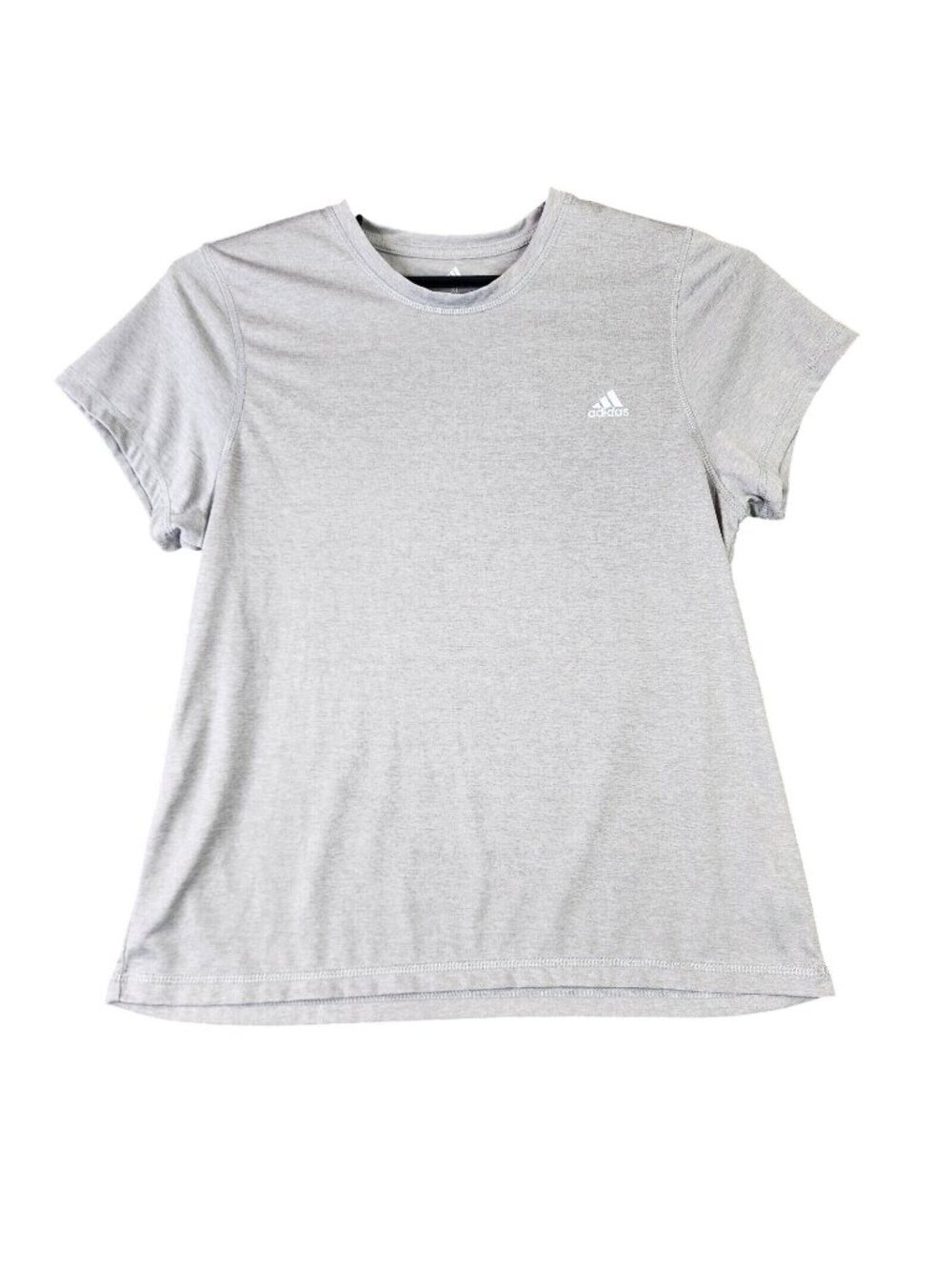 Womens Adidas Heather Gray Golf Athletic T Shirt Short Sleeve Polyester Size XL